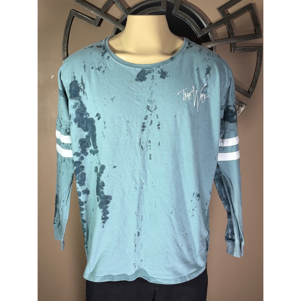 Pink Floyd The Wall Tie Dye Long Sleeve Graphic Tee Blue Black Mens XL